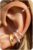 Morfetto Ear Cuff Set for Women Without Piercing – 4 Pairs 14K Gold-Plated Ear Cuffs Fake Helix Non-fading Cartilage Earrings for Unpierced Use, Adjustable Ear Cuffs in Gift Box