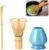 Wenrescry Matcha Set with Bamboo Whisk, 80 Teeth, Handmade, Traditional Japanese Tea Ceremony, Green Tea Powder, 3-Piece Gift Set, Easy to Clean