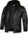 HOOD CREW Genuine Leather Jacket Men’s Cowhide Biker Jacket Winter Coats with Hood for Men