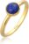 Elli Ring Damen Solitär Schlicht mit Lapis Lazuli Edelstein 925 Silber