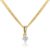 MIORE Schmuck, Kette Damen, Kettenanhänger Weißgold/Gelbgold 375 9kt mit Halskette Silber 925/ Vergoldet 18K und Diamant 0.10/0.15/0.25ct, Echt Gold Anhänger, Silberkette, Damen Schmuck Handgemacht