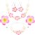Set of 4 Hawaii Decoration with Earrings, Necklace, Bracelet, Hawaii, Hair Clips
