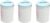 Diamond Embossed Metal Kitchen Tea Coffee Sugar Biscuits Cookie Storage Tin Gift Set of 3 Small White