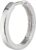 Nklaus Single 925 Sterling Silver Hoop Earrings Square Rounded 17 mm 1881