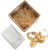 khevga Empty Gift Basket Set for Filling – Complete Set with Foil (100 x 100 cm), Wrapping Paper & Golden Gift Ribbon – Gift Basket for Mother’s Day, Birthday, Christmas & Easter, Gifts