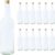Vitrea 12 Empty Glass Bottles 1 Litre Screw Cap Gold – Large Bottles for Filling with Lid – for Wine, Juice, Drinks, Liquor, Oil, Sauces – Pack of 12, PP28, Straight Neck