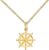 Small Steering Wheel Pendant Maritime 585 Yellow Gold Ship Rowing Pendant for Women with Chain or without Chain Selectable