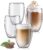Double-walled coffee glasses, cappuccino cups, set of 4, 350 ml, transparent latte macchiato glasses, cappuccino glasses, suitable for tea, coffee, milk, juice and other drinks