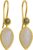Moonstone and Diamond Gold-Plated 925 Silver Earrings