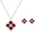 Women’s Clover Birthstone Jewellery Set in 925 Sterling Silver