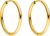 Purelei Sleeky Simple Hoop Earrings for Women Waterproof Small Hoop Earrings Stainless Steel Diameter 15.8mm