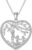 Women’s Tree of Life Necklace 925 Sterling Silver Mother Children Daughter Son Tree of Life Family Heart Pendant Jewellery Gifts for Mum Girls