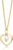 OROVI 9ct White Gold / Yellow Gold Heart Pendant with Brilliant Cut Cubic Zirconia and Free Silver Chain (45cm)