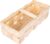 IFLO® Chipboard Basket Wood Light 28.5 x 11.5 x 7.5 cm / 37 x 15 x 11 cm for Kitchen, Bathroom & Decoration, Set of 6