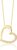 Miore 9ct Yellow Gold Diamond Heart Pendant Necklace of 45cm