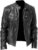 Generisch Leather Jacket Men’s Bomber Jacket Biker Jacket Motorcycle Jacket Leather Coat Biker Jacket Vintage 50s Outfit Faux Leather Jacket