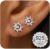 Adramata Earrings 925 Silver Small Earrings Women Girls Flatback Stud Earrings Silver 925 Hypoallergenic Cartilage Earring Tragus Helix Piercings Gold Earrings Stud