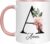 TassenTicker – Personalised Mug – Name Mug with Floral Motif – With Your Initial Letter and Name – Personalised – Birthday – Coffee Mug – Printed on Both Sides – Gift for Women, Pink