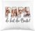 Herz & Heim® Best Dad Photo Cushion Personalised for Father’s Day Photo Gift for Dad for Birthday or as a Christmas Gift for Dad with Your Photos
