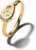 PANDORA Women’s Oval Signet Ring with Gold Cubic Zirconia Stones
