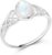 MATERIA by Matthias Wagner Moonstone Ring Silver 925 Women’s Solitaire Ring Celtic
