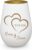 Wedding Lantern with Engraving Bride and Groom Wedding Gift Hearts White Gold