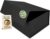 Gift Box with Lid, 45 x 35 x 20 cm, Magnetic Closure, Wedding, Birth, Christmas, Gift Packaging in Black Natural