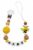 Personalised Baby Gift Personalised Dummy Chain with Name for Girl or Boy Baby Gift Personalised for Birth & Christening (Yellow Bee)