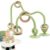 AiTuiTui Baby High Chair Suction Cup Toy, Sensory Learning Toy with Relief Textures for Toddlers, BPA-Free Silicone Wooden Toy from 6 7 8 9 12 Months, Gift for Boys and Girls (Green)