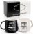 TUZELIYA Grandma & Grandpa Coffee Cups Set – Gift for Expecting Grandparents, 350 ml Black and White Mugs for Pregnancy, Baby Shower, Birthday