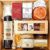 Gift Basket with Raspberry Syrup, Flower Honey, Brazilian Coffee, Fruit Tea, Jam, Gingerbread, 25 x 25 x 8 cm