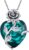 TOUPOP Women’s Necklace 925 Silver Rose Chain with Birthstone Heart Pendant Jewellery Gifts for Women Girlfriend Wife Mum for Birthday Wedding Anniversary