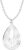 Sofia Milani – Women’s Necklace 925 Silver with Zirconia Stones – Oval Pendant