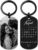 One Ace Personalised Stainless Steel Keyring with Black/White Picture and Date – Valentine’s Day & Anniversary Gift for Him & Her – Partner Gifts – Personalised Gifts