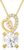 375/9K Real Gold 1 Carat Moissanite Necklace for Women in Round Cut, Yellow Gold Necklace with Heart Pendant, Birthday Gift for Wife and Girlfriend