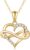 9ct Real Gold Heart Infinity Necklace for Women, Dainty Gold Love Heart Pendant Jewellery Anniversary Birthday Gifts for Her, Wife, Mother, 45 cm