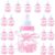 Girls Candy Box 18 Bottles Pink, Baby Shower Decoration Girls, Baby Shower, Baby Party Pink Decoration Box Guest Gifts Christening Gift Package (4 cm x 4 cm x 9 cm) – Pack of 18