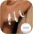 3 Paare Creolen Silber Set 14K Vergoldete Ohrringe für Damen