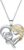 AOBOCO Gift for Mum 925 Sterling Silver Heart Pendant Necklace Mother Chain with Crystals Jewellery for Women