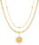 ICRUSH Cluster Glitter Necklace Women’s Necklace 2-Layer Layering Chain