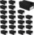 BOXOB Pack of 24 Black Mini Shoe Gift Boxes, Gift Box for Sports Parties, Small Sneaker Boxes with Editable Label, Mini Sneaker Box for Biscuits, Sweets and Snacks