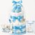 Nappy Cake Boy 2 Tier Blue with Baby Socks Gift for Birth