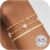 Finrezio Women’s 925 Silver Bracelets, Set of 3, Gold