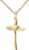 Small Cross Pendant Gold 585 with Heart and Angel Wings Gold Cross with Necklace or without Chain Available + Jewellery Case + Certificate of Authenticity