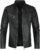 Allthemen Men’s Leather Jacket with Stand-Up Collar Transition Jacket Leather Leisure