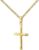 Women’s Pendant 333 Gold 8 Carat Yellow Gold Cross Pendant Real Gold with Flattened Edges Cross with Necklace or without Chain Selectable