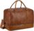 BAOSHA Large PU Leather Travel Bag Hand Luggage Travel Duffel Carry On Bag Weekender Bag with Shoe Compartment for Men & Men HB-38
