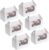 Coolty Pack of 50 Cupcake Boxes 2 Holes Cardboard Packaging Boxes Bakery Pastry Boxes with Handle for Cookies Muffins Cupcakes Desserts Cakes (White)