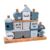 KIDSLINO Plug-in Game House Blue I Gift for Birth Personalised I Wooden Toy I Personalised Gifts Baby I Label I Plug-in Toy with Name & Birth Data