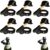 Soldier Salut Beer Bottles Helmet Soldier Greeting Beer Bottle Helmet Soldiers Salut Beer Bottle Stoppers for Beer Bottles Soldier Greeting Beer Helmet (Black-6 Pack)